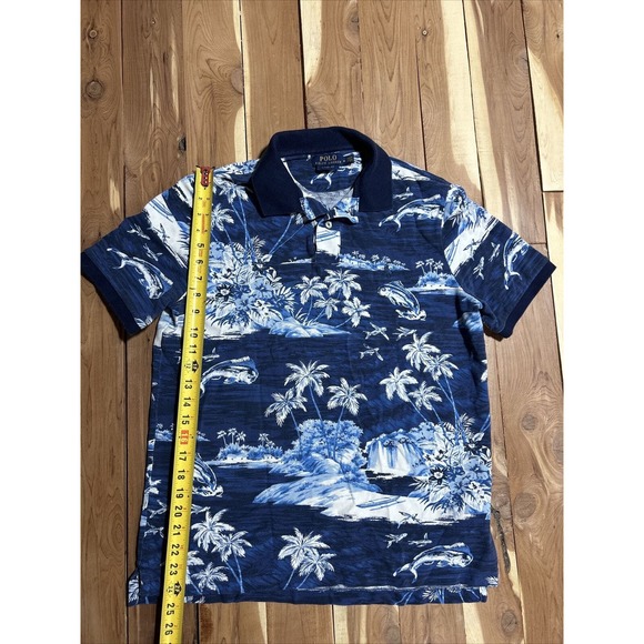 Polo Ralph Lauren Palm Trees Flying Fish Polo Shirt, Men's Size Medium - Picture 2 of 7